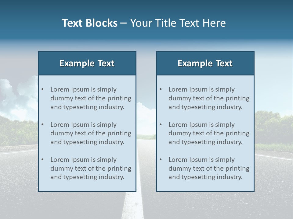 Freedom Route Drive PowerPoint Template