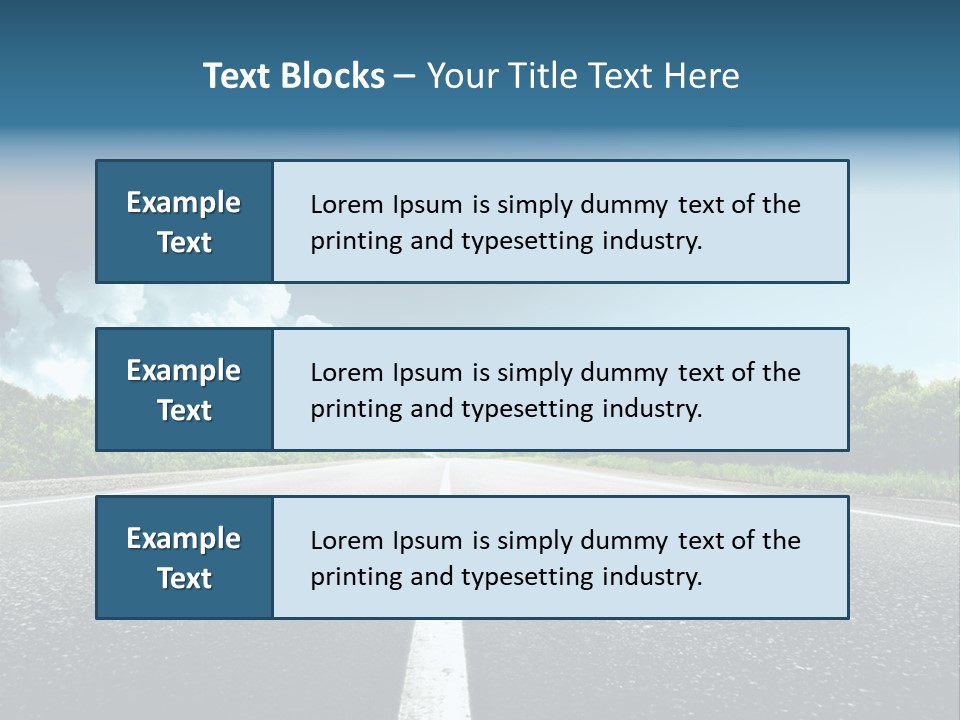 Freedom Route Drive PowerPoint Template