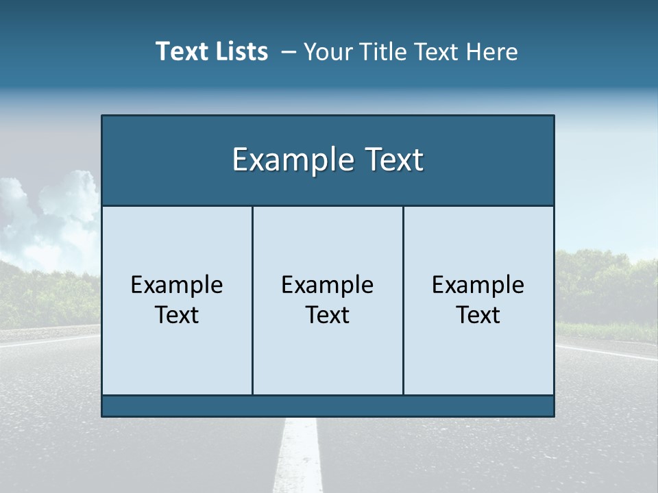 Freedom Route Drive PowerPoint Template