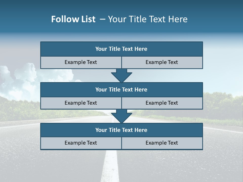 Freedom Route Drive PowerPoint Template