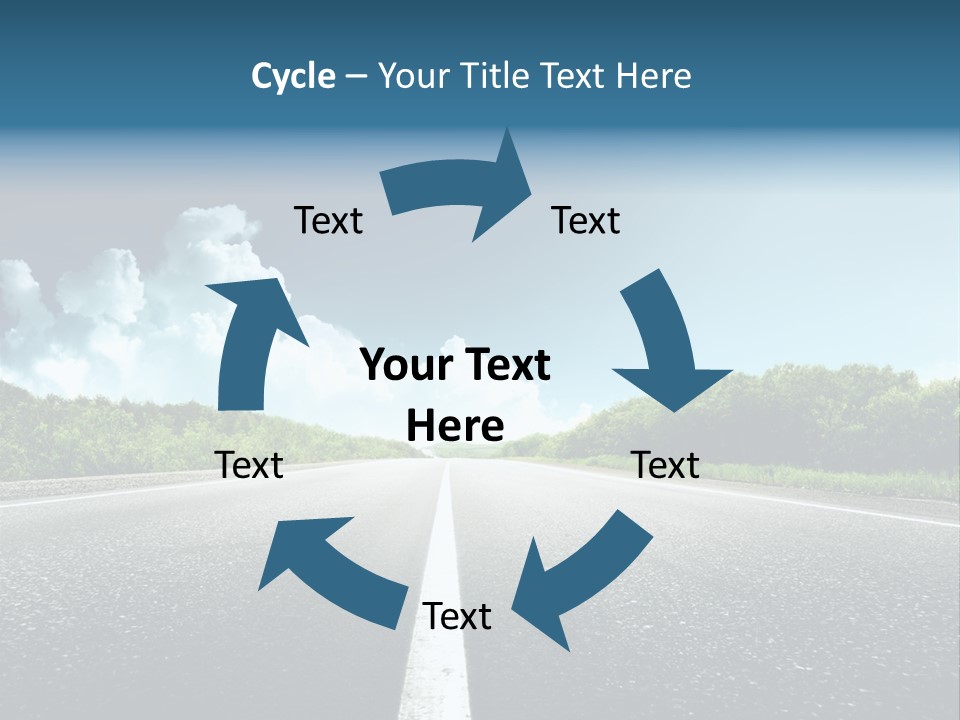 Freedom Route Drive PowerPoint Template