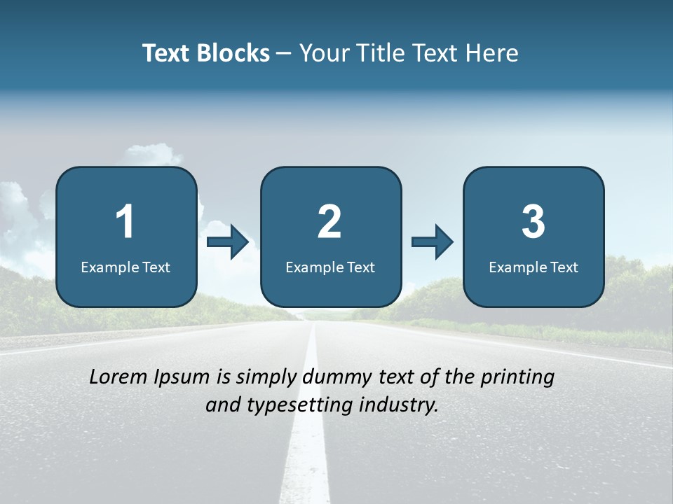 Freedom Route Drive PowerPoint Template