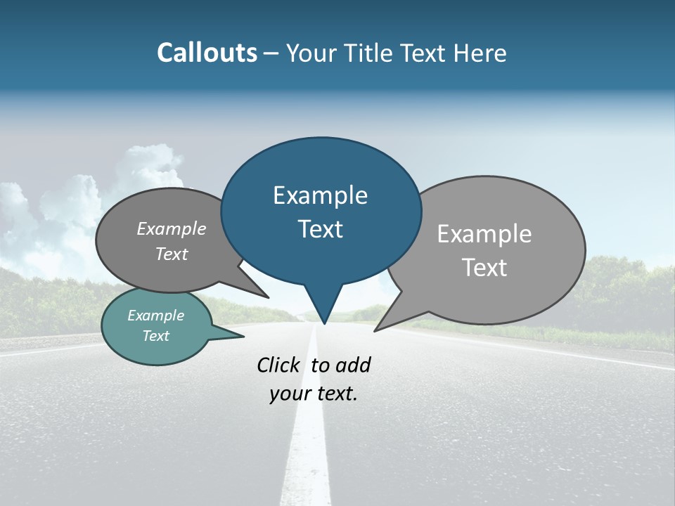 Freedom Route Drive PowerPoint Template