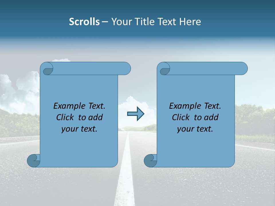 Freedom Route Drive PowerPoint Template
