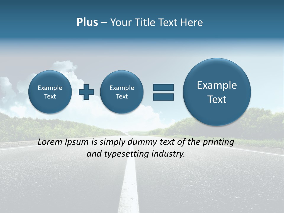 Freedom Route Drive PowerPoint Template