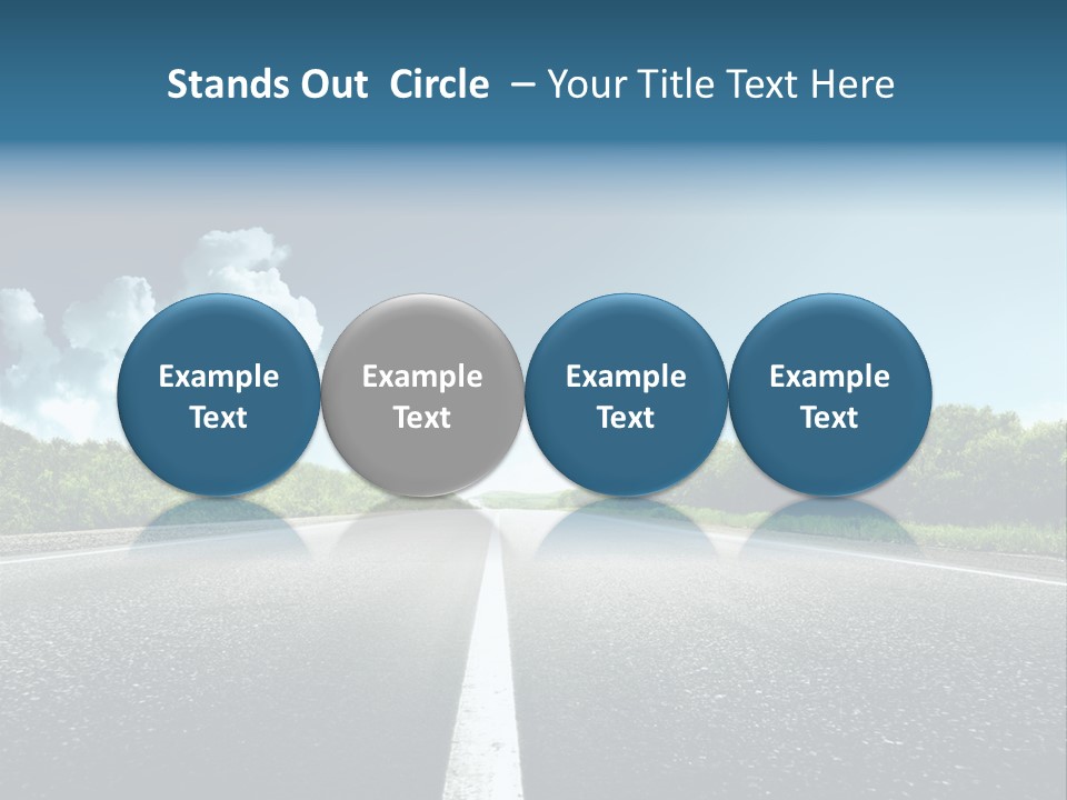 Freedom Route Drive PowerPoint Template