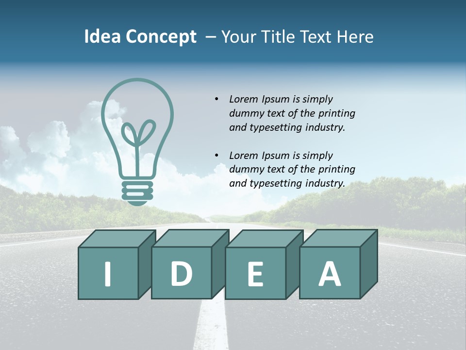 Freedom Route Drive PowerPoint Template