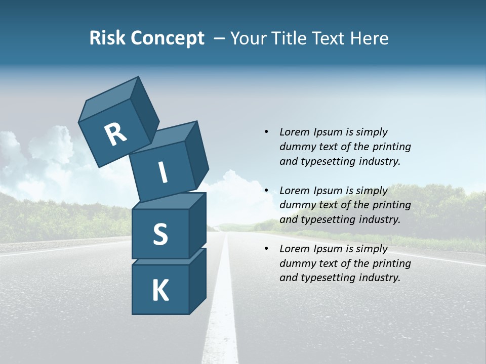 Freedom Route Drive PowerPoint Template