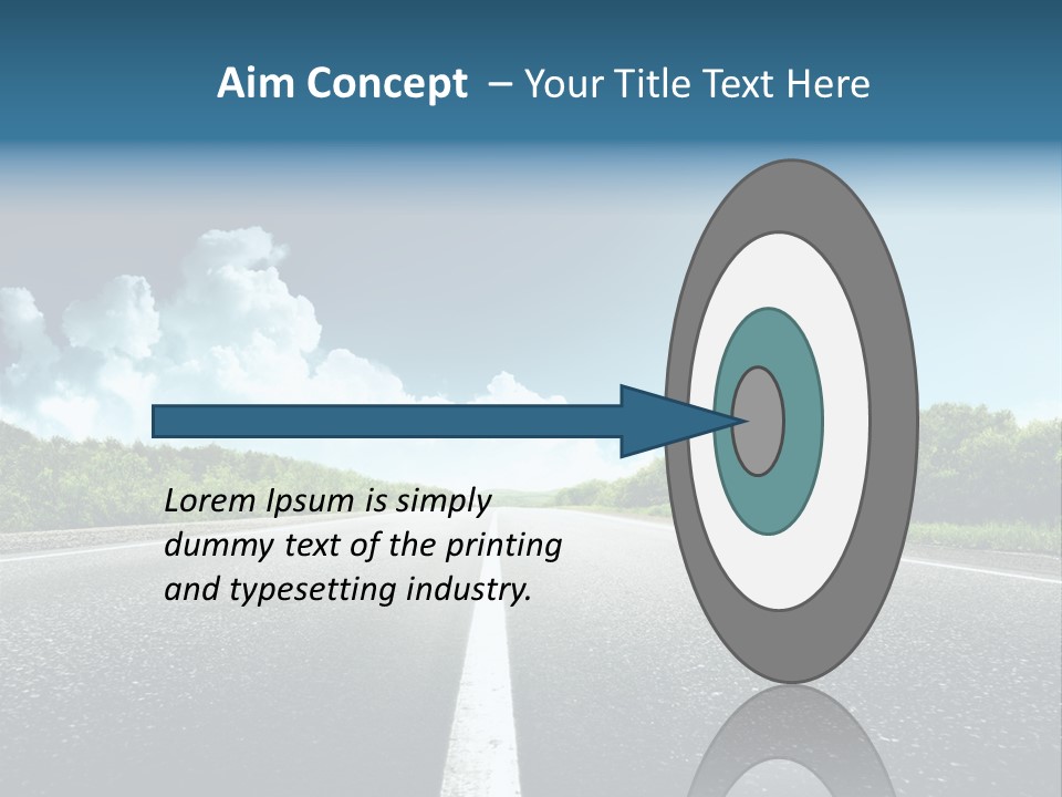 Freedom Route Drive PowerPoint Template