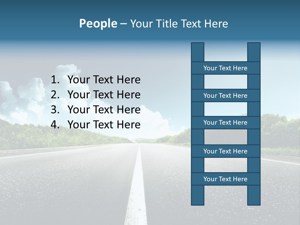 Freedom Route Drive PowerPoint Template