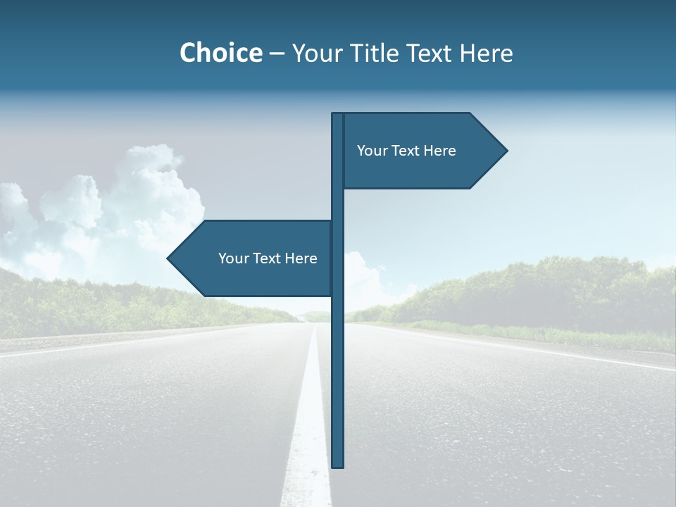 Freedom Route Drive PowerPoint Template