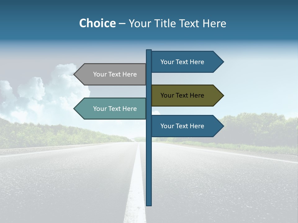 Freedom Route Drive PowerPoint Template