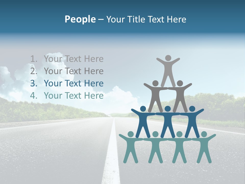 Freedom Route Drive PowerPoint Template