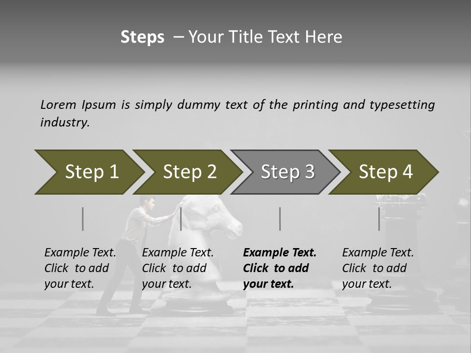 Education Man Step PowerPoint Template