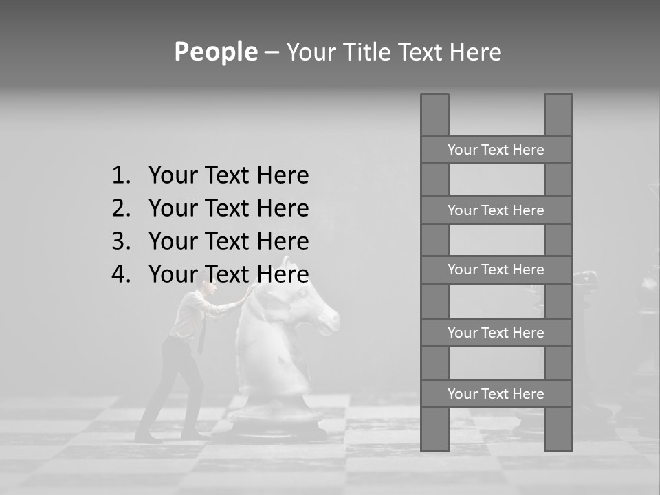 Education Man Step PowerPoint Template