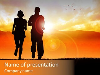 Morning Scene Male PowerPoint Template