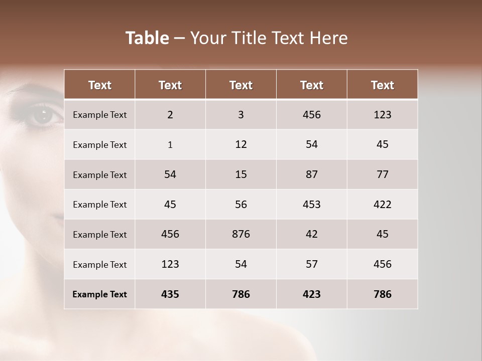 Complexion Skin Earth PowerPoint Template