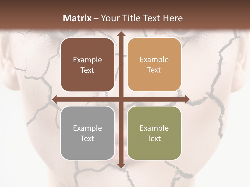 Natural Caucasian Eyes PowerPoint Template
