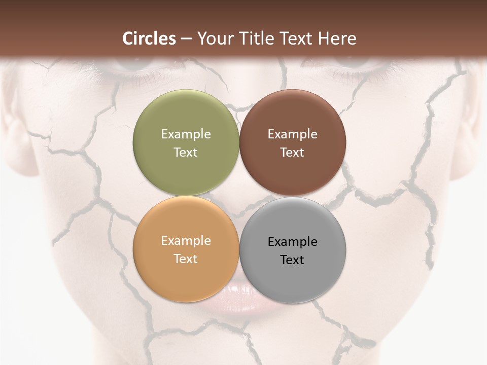 Natural Caucasian Eyes PowerPoint Template