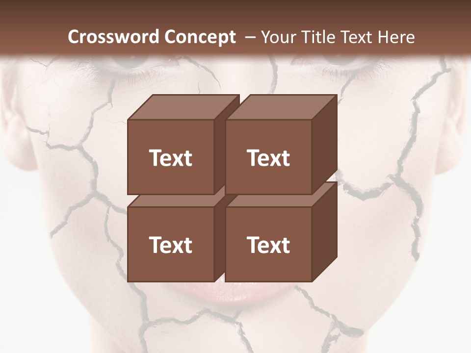 Natural Caucasian Eyes PowerPoint Template