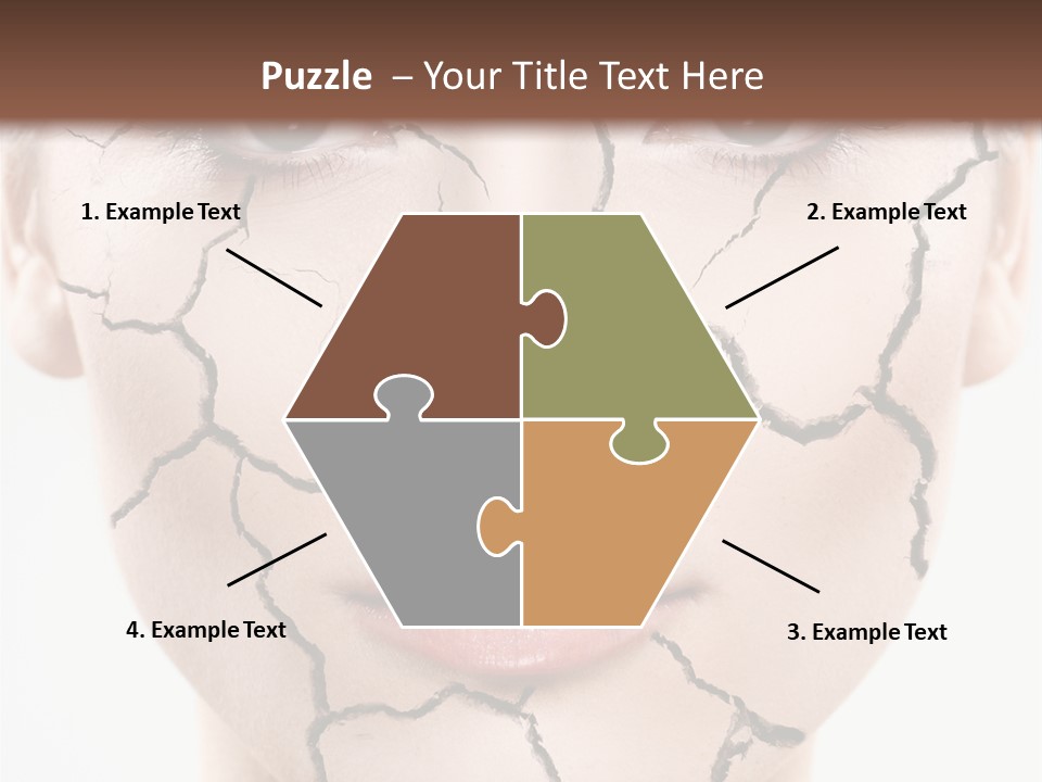 Natural Caucasian Eyes PowerPoint Template