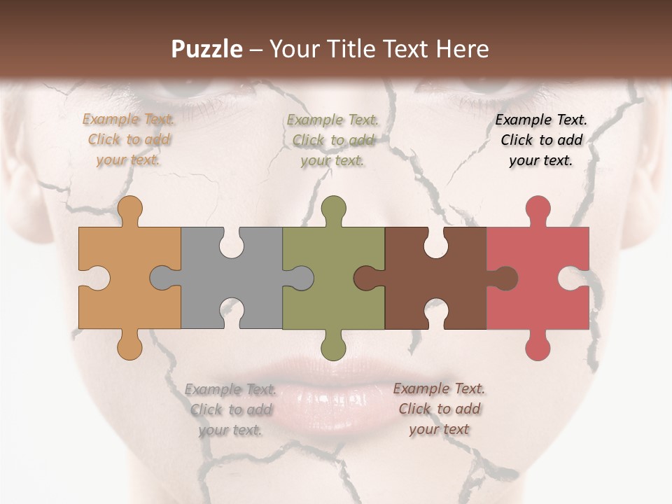 Natural Caucasian Eyes PowerPoint Template