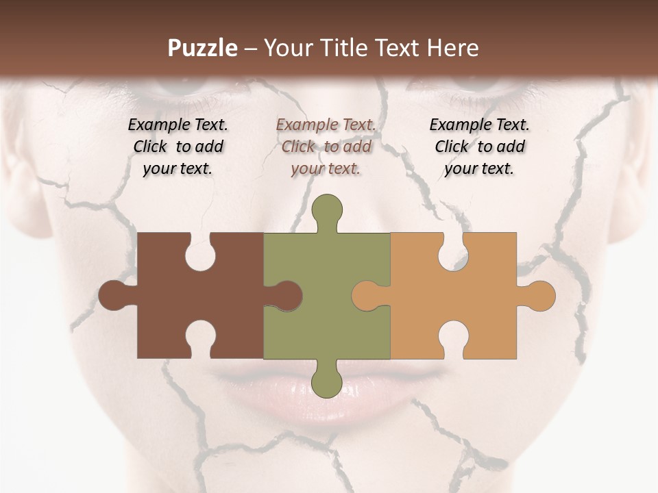 Natural Caucasian Eyes PowerPoint Template