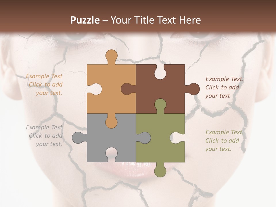 Natural Caucasian Eyes PowerPoint Template