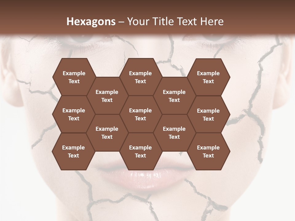 Natural Caucasian Eyes PowerPoint Template