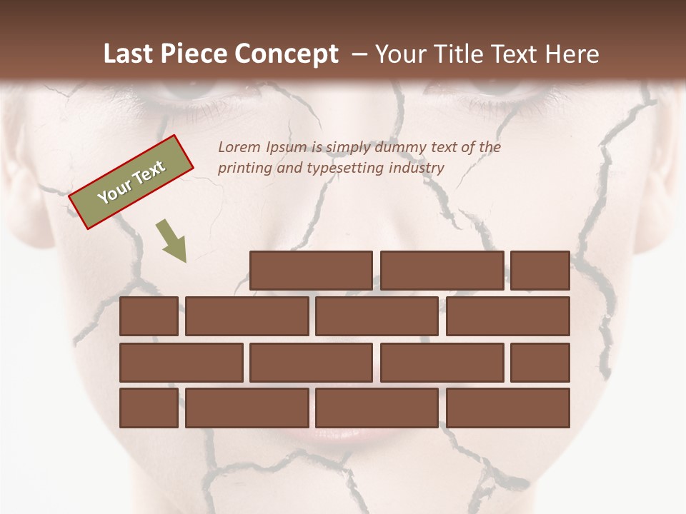 Natural Caucasian Eyes PowerPoint Template