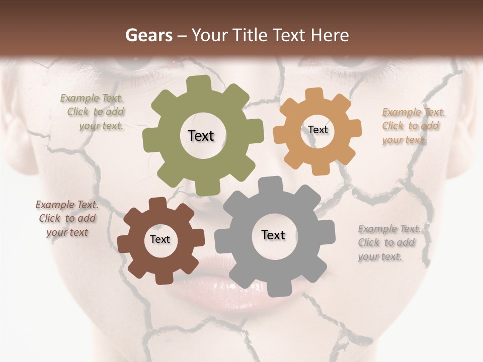 Natural Caucasian Eyes PowerPoint Template