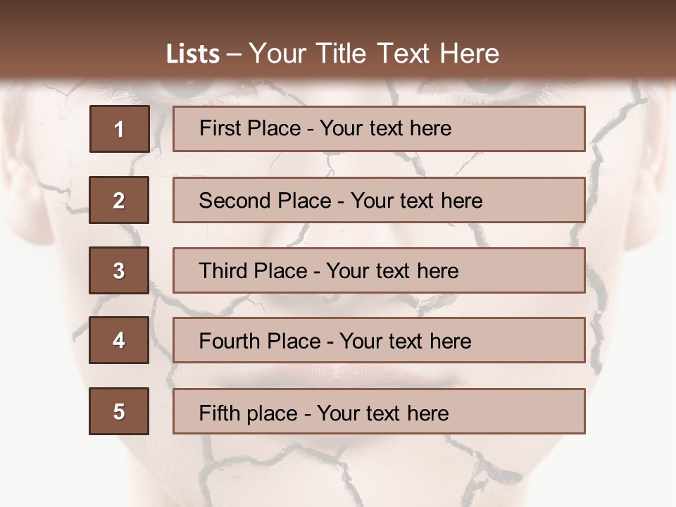 Natural Caucasian Eyes PowerPoint Template