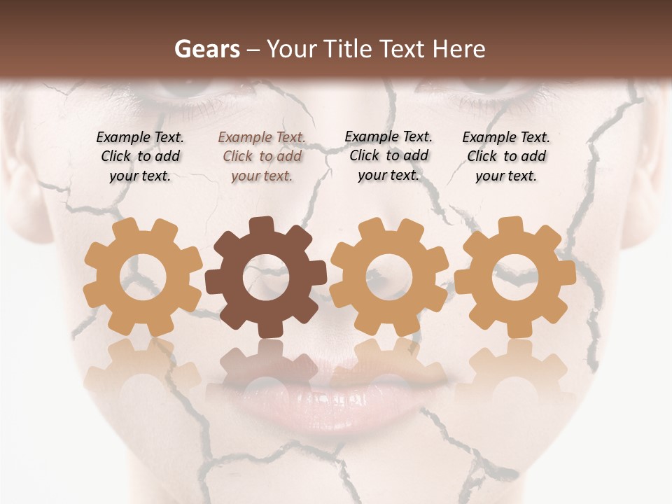 Natural Caucasian Eyes PowerPoint Template