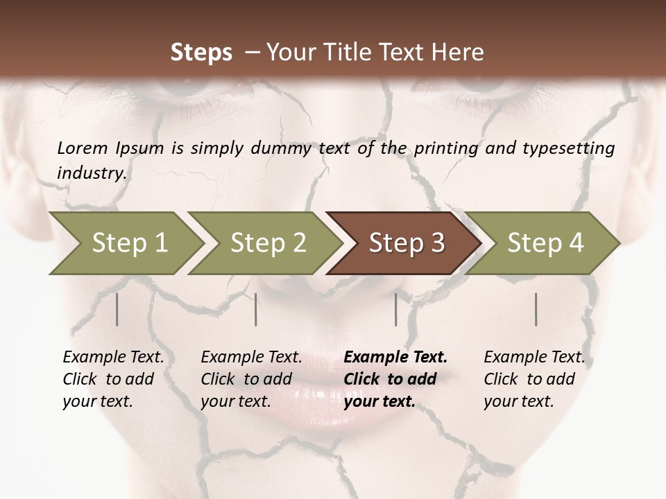 Natural Caucasian Eyes PowerPoint Template