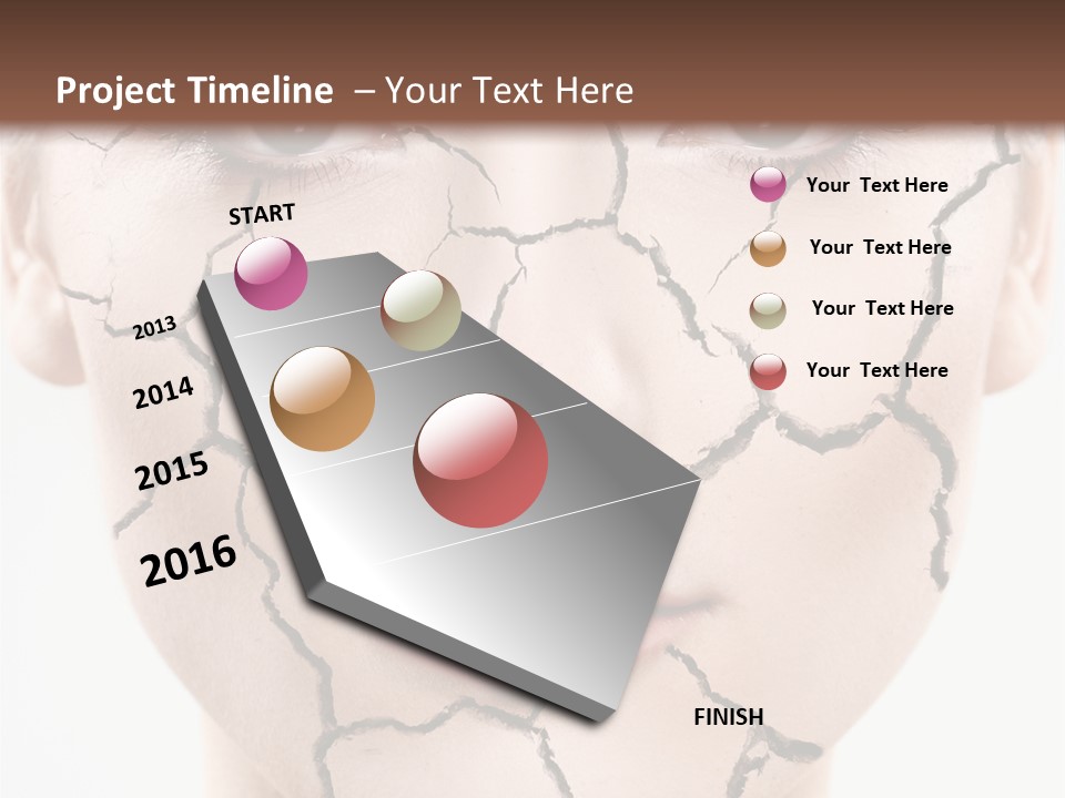 Natural Caucasian Eyes PowerPoint Template
