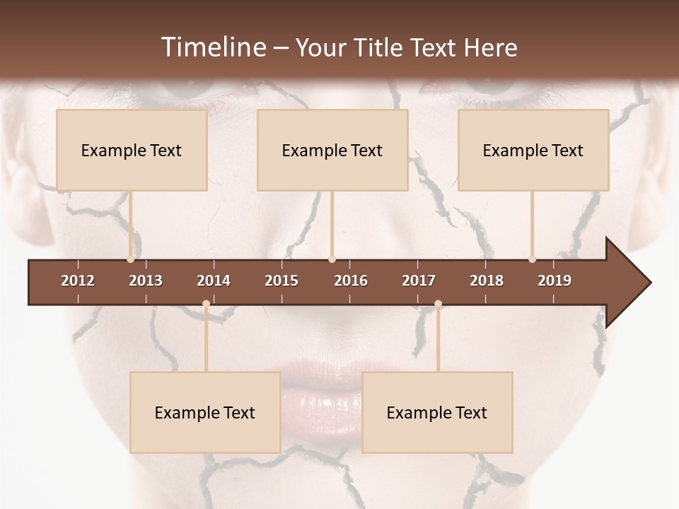 Natural Caucasian Eyes PowerPoint Template