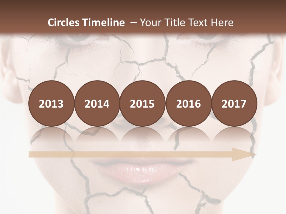 Natural Caucasian Eyes PowerPoint Template