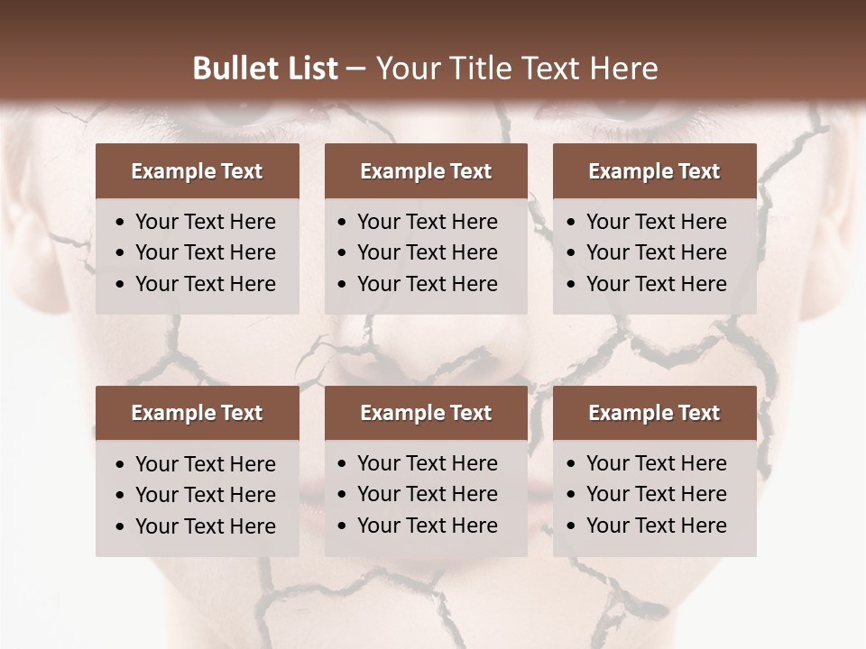 Natural Caucasian Eyes PowerPoint Template