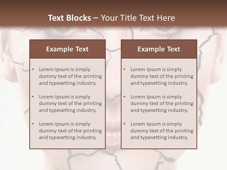 Natural Caucasian Eyes PowerPoint Template