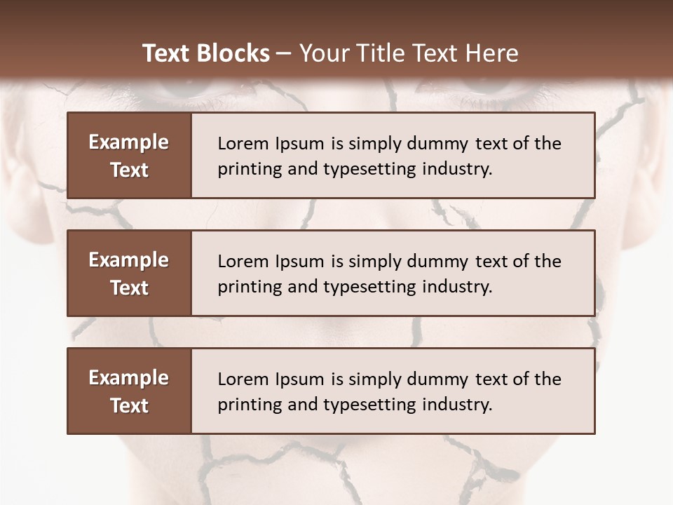 Natural Caucasian Eyes PowerPoint Template