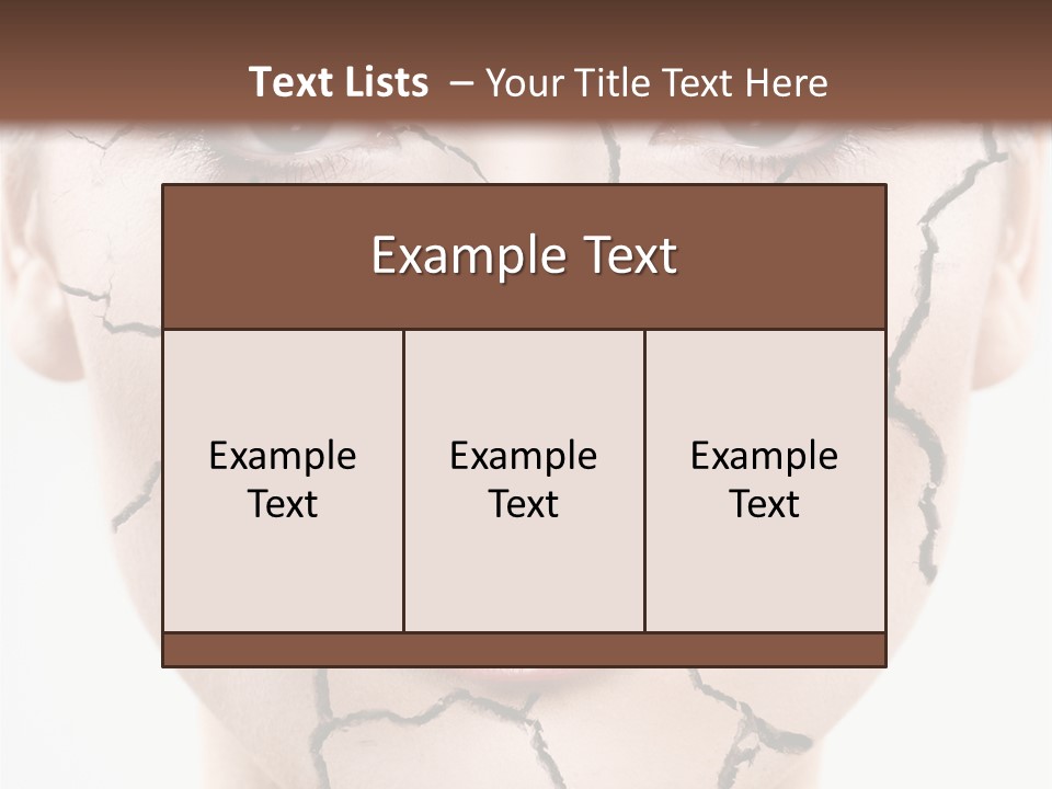 Natural Caucasian Eyes PowerPoint Template