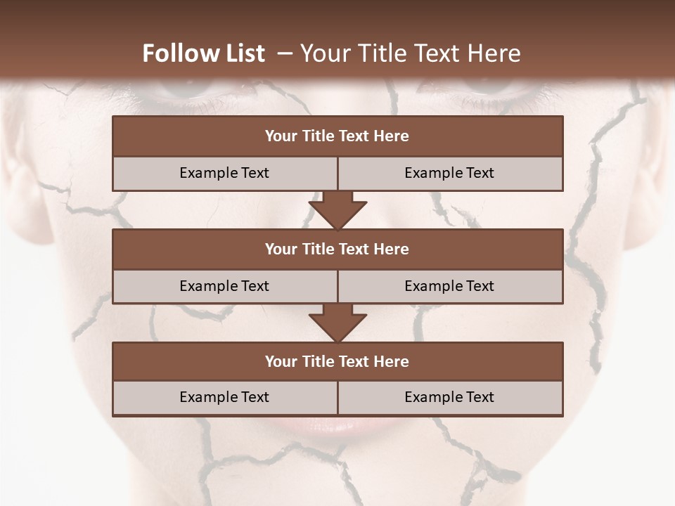 Natural Caucasian Eyes PowerPoint Template