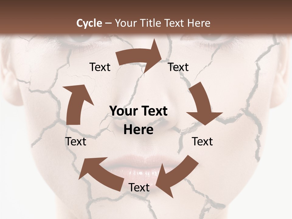 Natural Caucasian Eyes PowerPoint Template