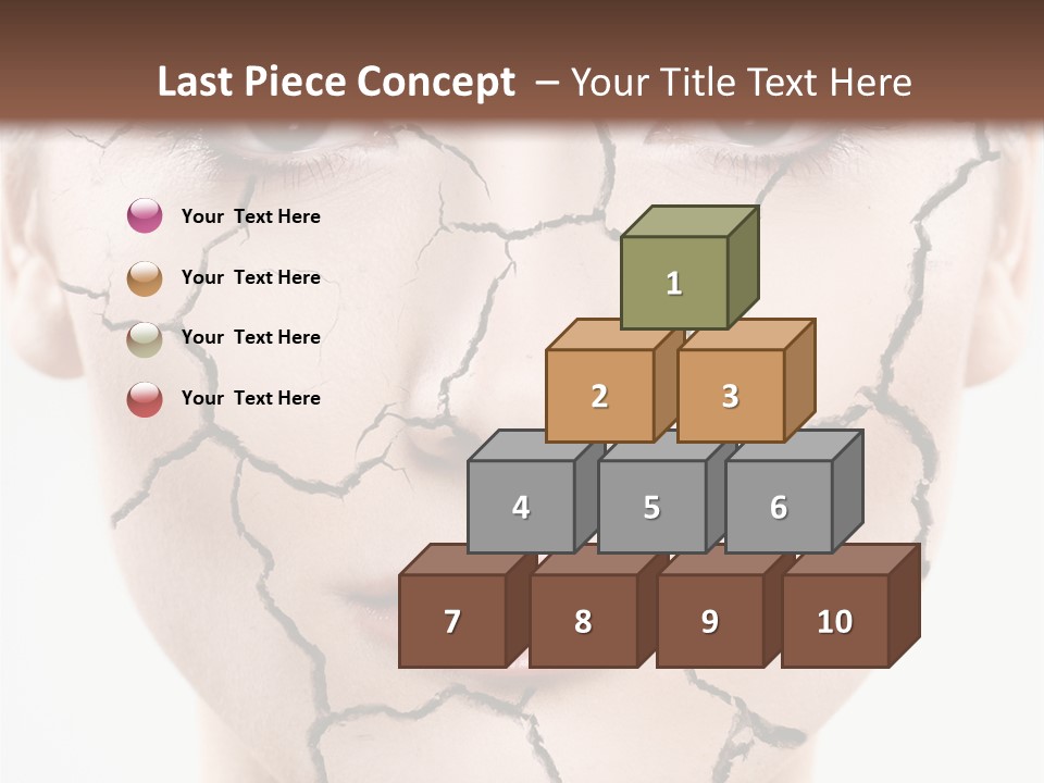 Natural Caucasian Eyes PowerPoint Template