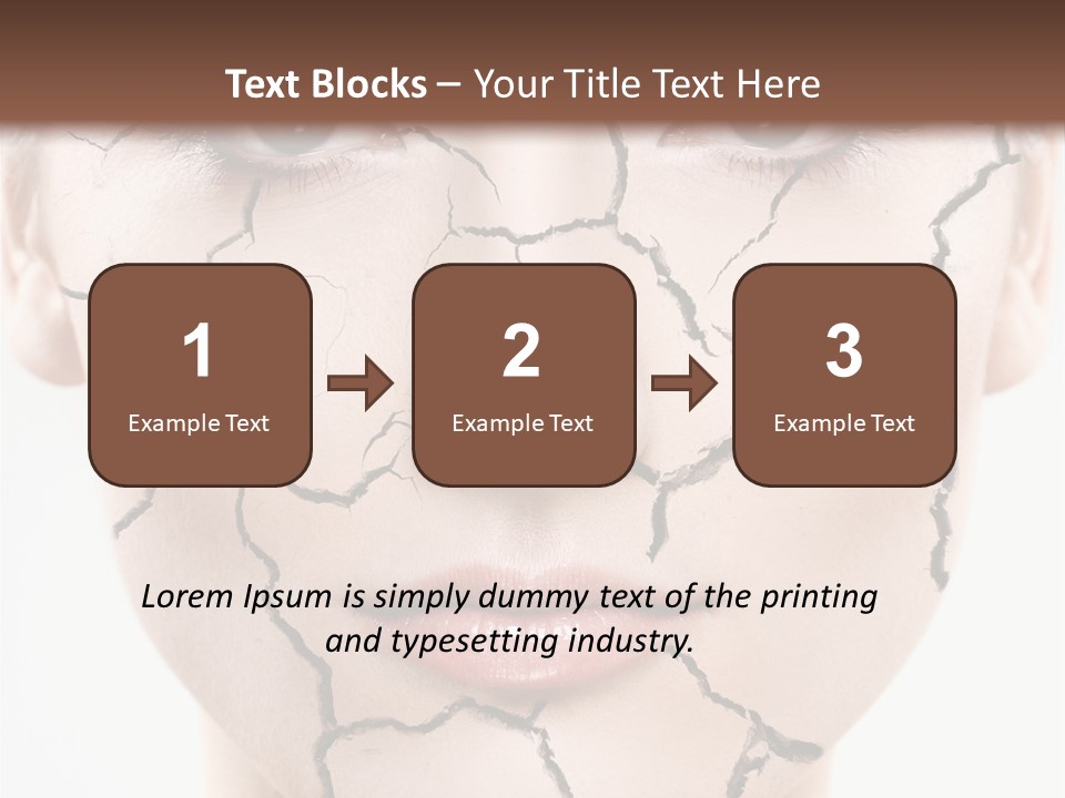 Natural Caucasian Eyes PowerPoint Template