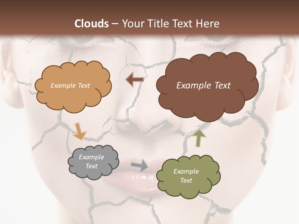 Natural Caucasian Eyes PowerPoint Template