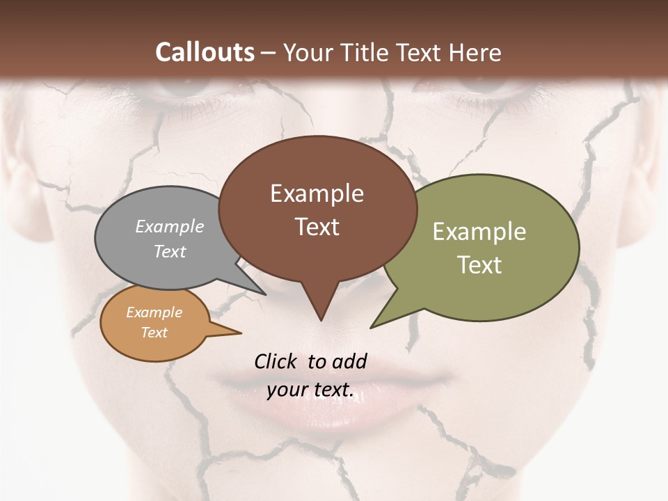 Natural Caucasian Eyes PowerPoint Template
