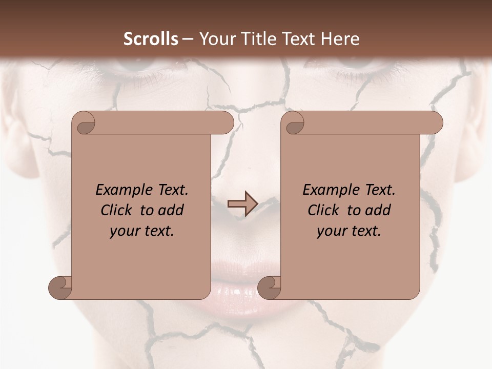 Natural Caucasian Eyes PowerPoint Template
