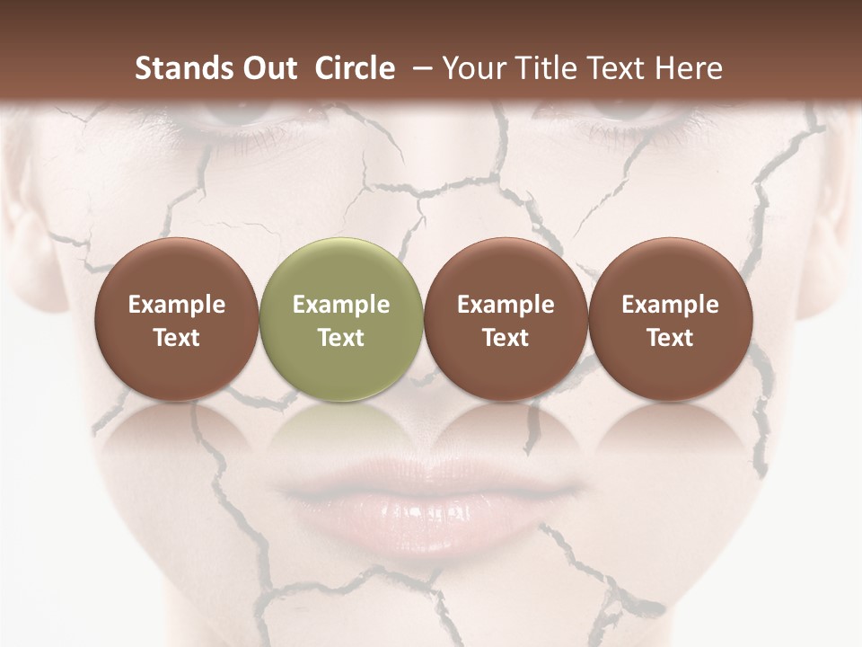 Natural Caucasian Eyes PowerPoint Template