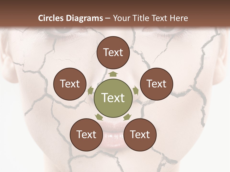 Natural Caucasian Eyes PowerPoint Template